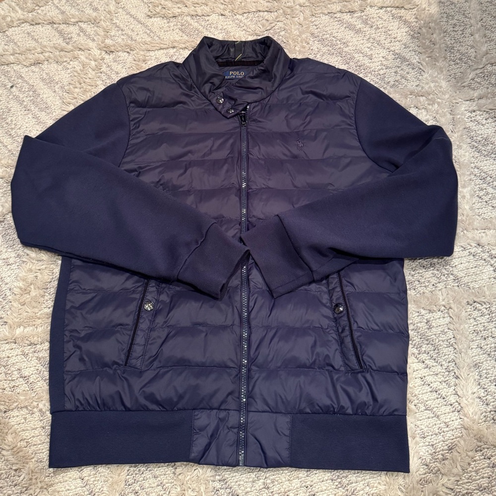 POLO Ralph Lauren QUILTED HYBRID Men's Dark Blue Puffer Jacket